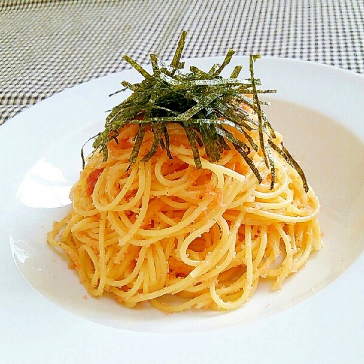 鶏ガラ明太子パスタ